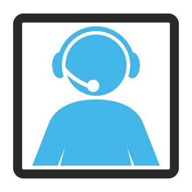 Çağrı Merkezi operatörü vektör simge çerçeveli