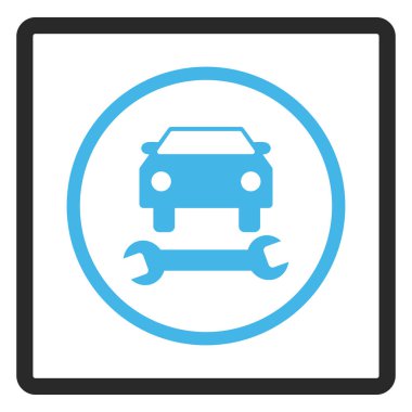 Araba tamir vektör simge çerçeveli