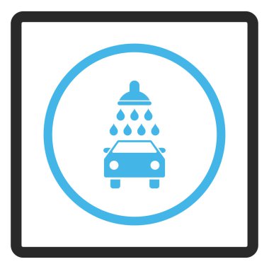 Araba duş vektör simge çerçeveli