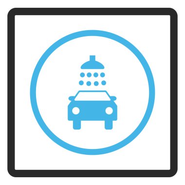 Araba duş vektör simge çerçeveli