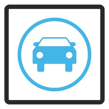 Araba vektör simge çerçeveli