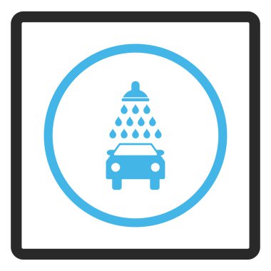 Araba duş vektör simge çerçeveli