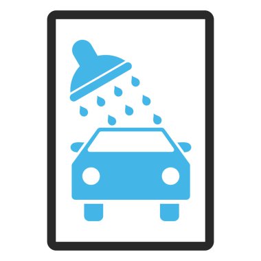 Oto yıkama vektör simge çerçeveli