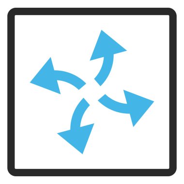 Santrifüj okları vektör simge çerçeveli