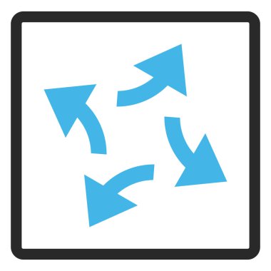 Santrifüj okları vektör simge çerçeveli