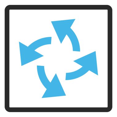 Santrifüj okları vektör simge çerçeveli