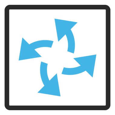 Santrifüj okları vektör simge çerçeveli