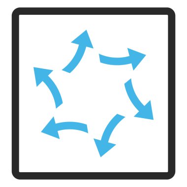 Santrifüj okları vektör simge çerçeveli