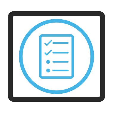 Vektör simgesi denetim listesi sayfası çerçeveli