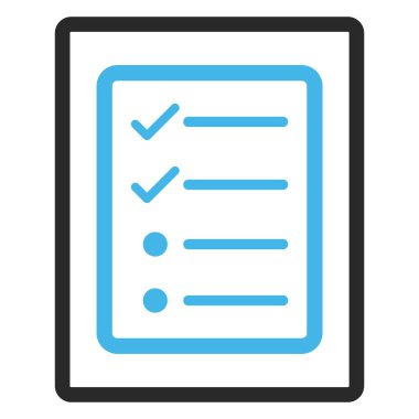 Vektör simgesi denetim listesi sayfası çerçeveli