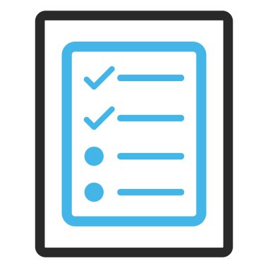 Vektör simgesi denetim listesi sayfası çerçeveli