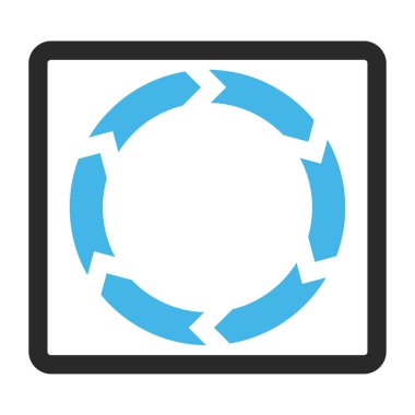 Dolaşım vektör simge çerçeveli