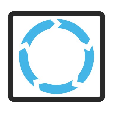 Dolaşım vektör simge çerçeveli