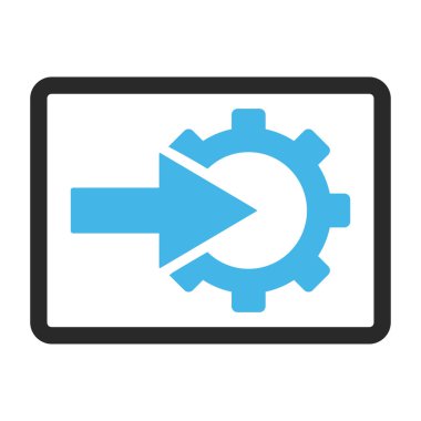 COG Tümleştirme vektör simge çerçeveli