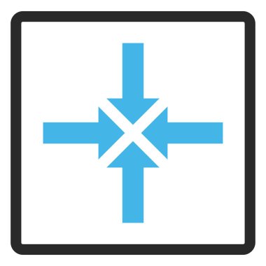 Oklar çerçeveli vektör simge sıkıştırmak