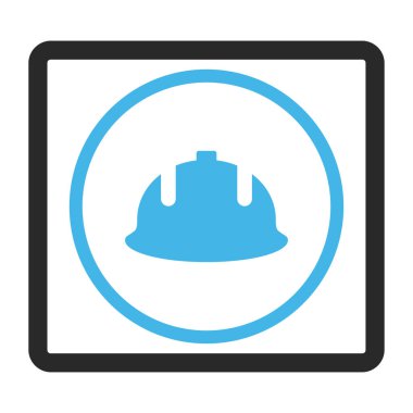 Vektör simge inşaat kask çerçeveli