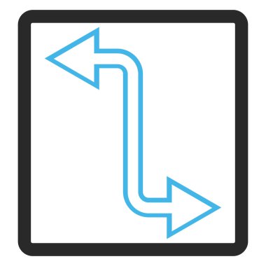 Eğri Exchange ok vektör simge çerçeveli