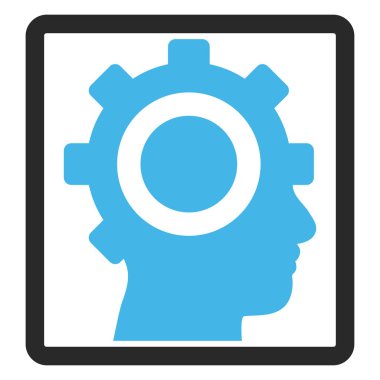 Cyborg dişli vektör simge çerçeveli