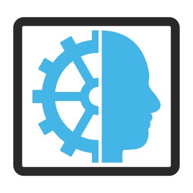 Cyborg dişli vektör simge çerçeveli