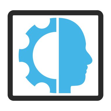 Cyborg dişli vektör simge çerçeveli