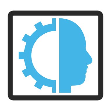 Cyborg dişli vektör simge çerçeveli