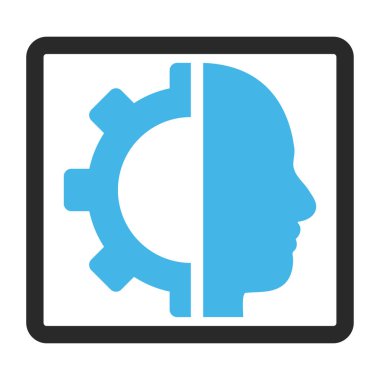 Cyborg dişli vektör simge çerçeveli