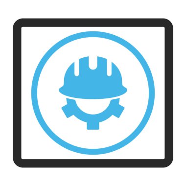 Vektör simgesi geliştirme kask çerçeveli