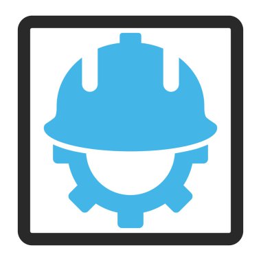 Vektör simgesi geliştirme kask çerçeveli