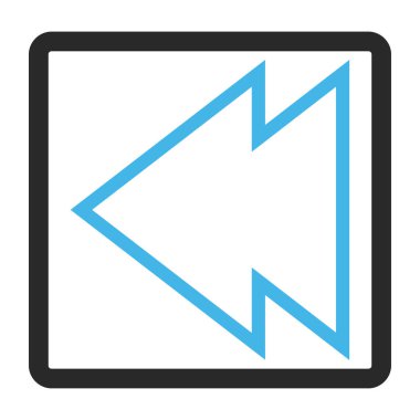 Yön sol vektör simge çerçeveli