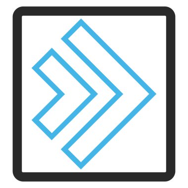 Yön sağ vektör simge çerçeveli