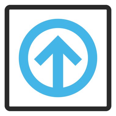 Yön yukarı çerçeveli vektör simgesi