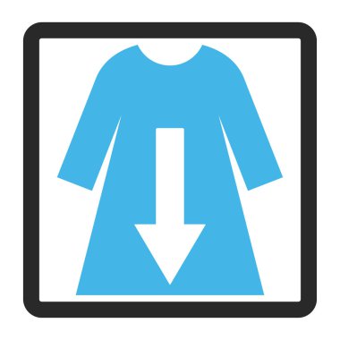 Kadın elbise çerçeveli vektör simge indir