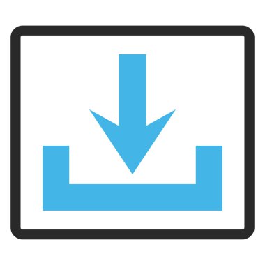 Yüklemeler vektör simge çerçeveli