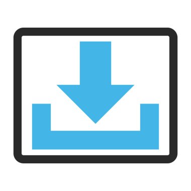 Yüklemeler vektör simge çerçeveli