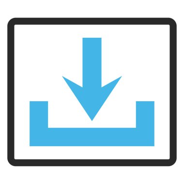 Yüklemeler vektör simge çerçeveli