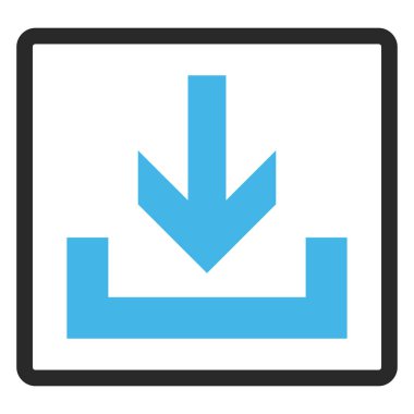 Yüklemeler vektör simge çerçeveli