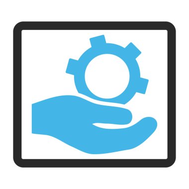 Vektör simge mühendislik hizmeti çerçeveli