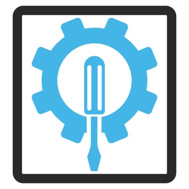 Mühendislik çerçeveli vektör simgesi