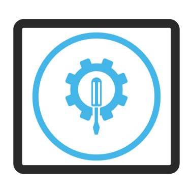 Mühendislik çerçeveli vektör simgesi