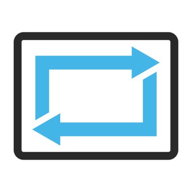 Exchange okları vektör simge çerçeveli