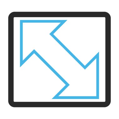 Exchange çapraz çerçeveli vektör simgesi
