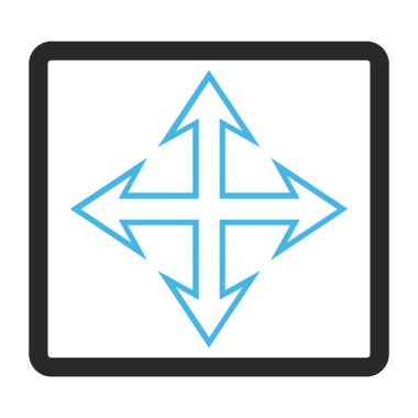 Oklar çerçeveli vektör simgesini genişletin