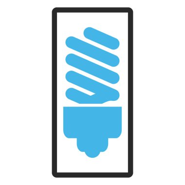 Floresan ampul vektör simge çerçeveli