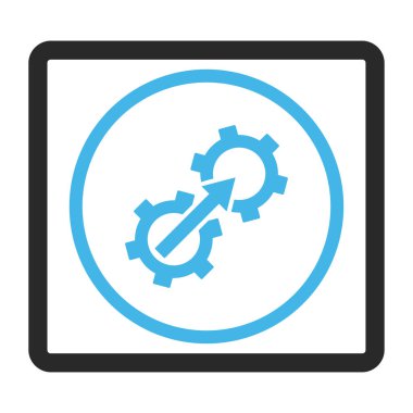 Dişli Tümleştirme vektör simge çerçeveli