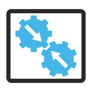 Dişli Tümleştirme vektör simge çerçeveli