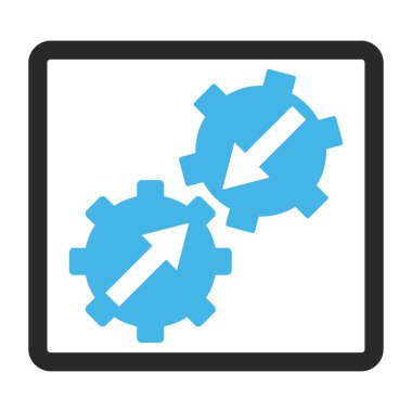 Dişli Tümleştirme vektör simge çerçeveli