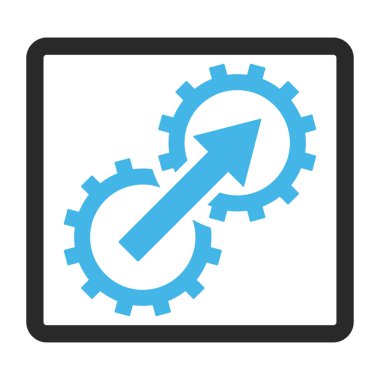 Dişli Tümleştirme vektör simge çerçeveli