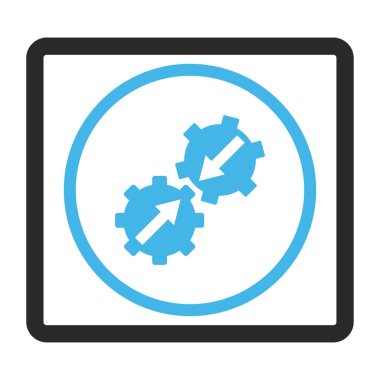 Dişli Tümleştirme vektör simge çerçeveli