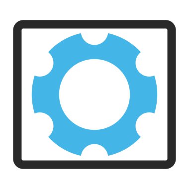 Dişli vektör simge çerçeveli