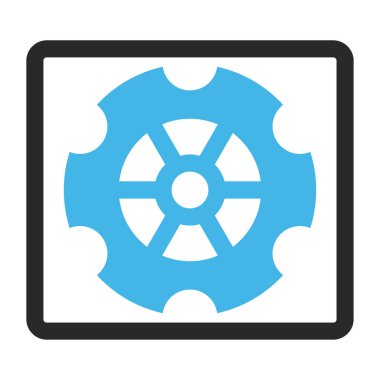 Dişli vektör simge çerçeveli